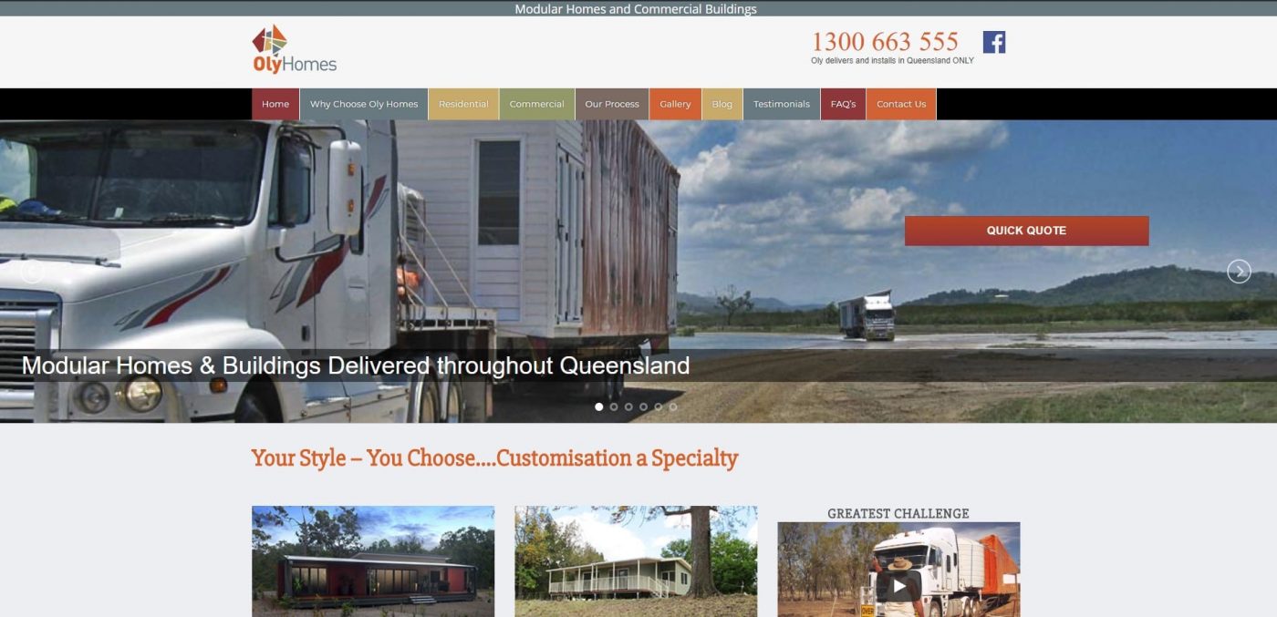 Oly Homes Website Development Testimonial