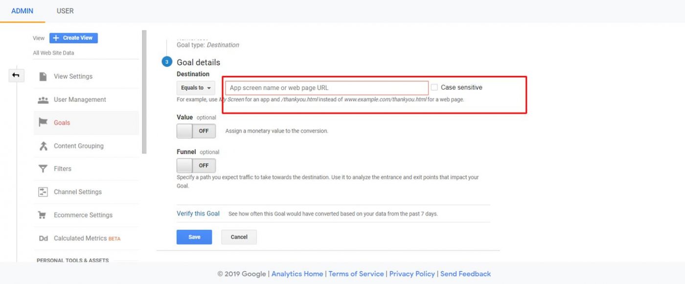 Setting Up a Thank You Page and Adding It to Google Analytics as a Goal URL