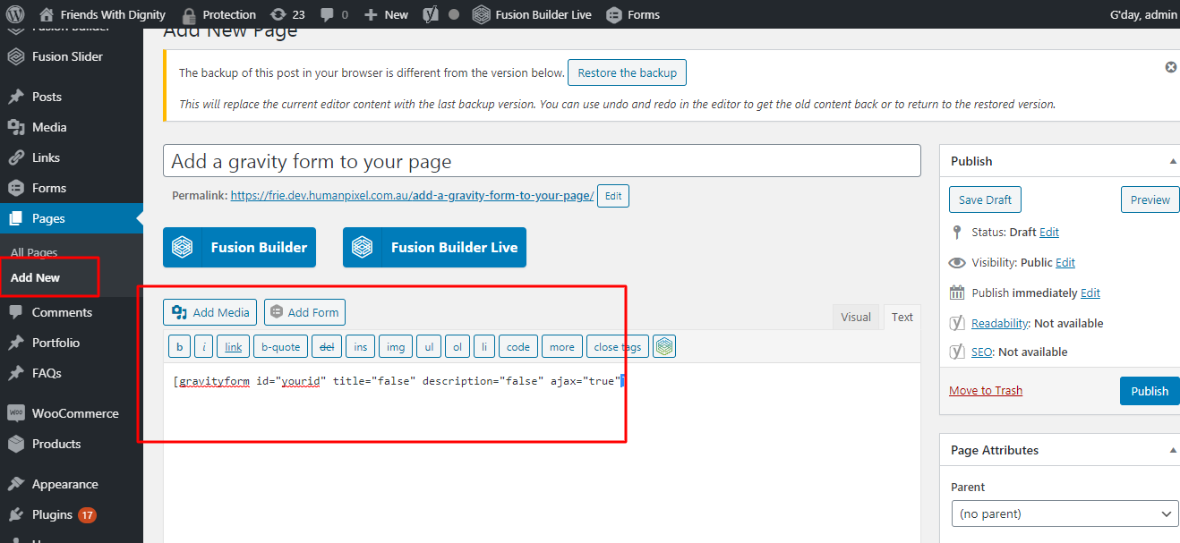 how-to-add-a-gravity-form-to-your-page-human-pixel-australia